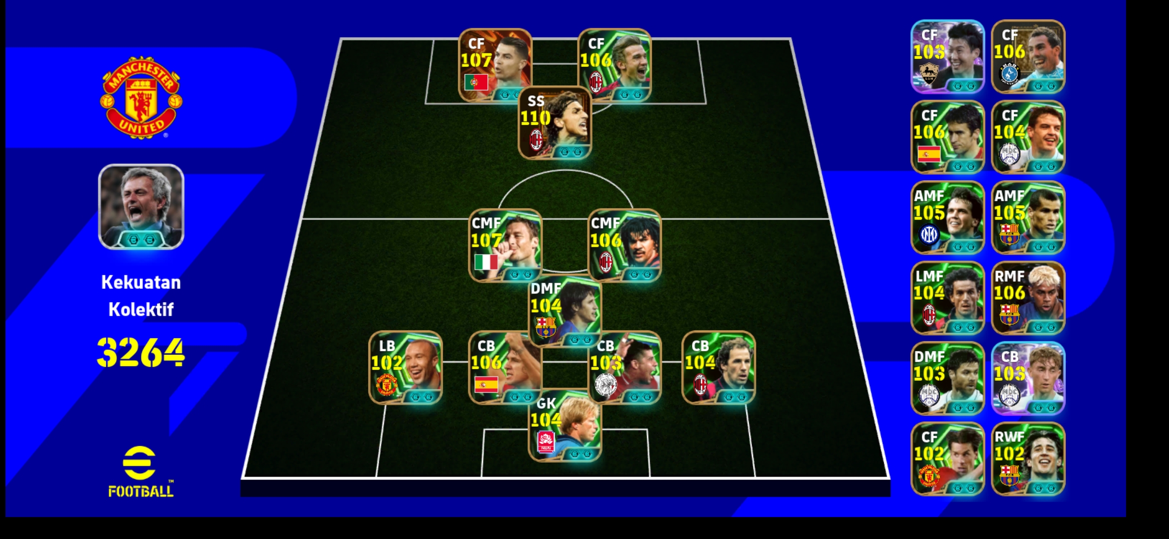 Jual Akun eFootball  Akun Divisi 1 Full Big Time KONAMI ID